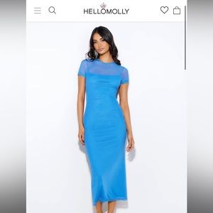 Hello Molly - light to dark mesh maxi dress